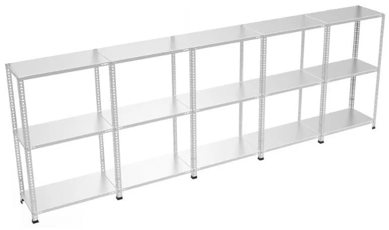 3 Kat 5'li Galvaniz Çelik Raf