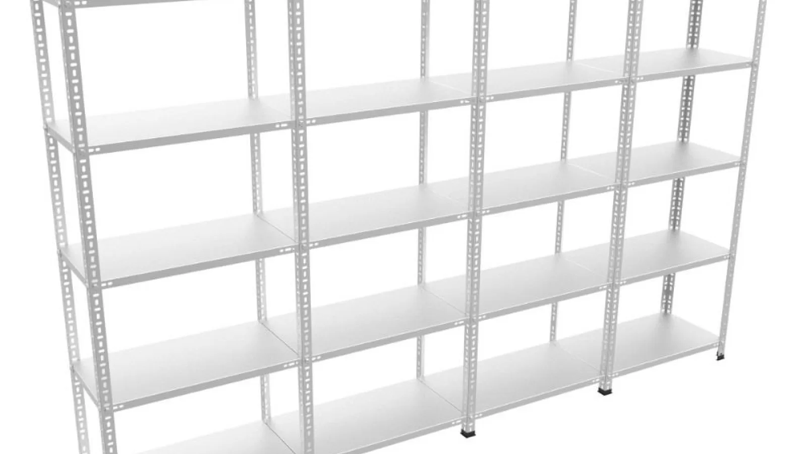 4’Lü Bitişik 5 Katlı Galvaniz Çelik Raf. Dosya, Depo Raf