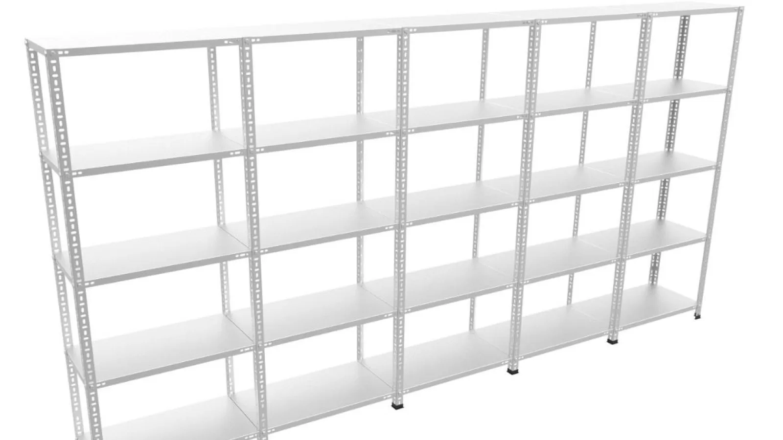 5’Li Bitişik5 Katlı Galvaniz Çelik Raf. Dosya, Depo Raf