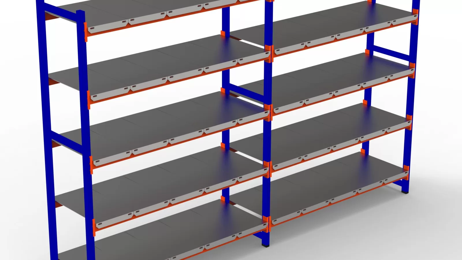 150-300 Kg Taşıma Kapasiteli 5 Katlı Double Depo Rafı. H. Rack