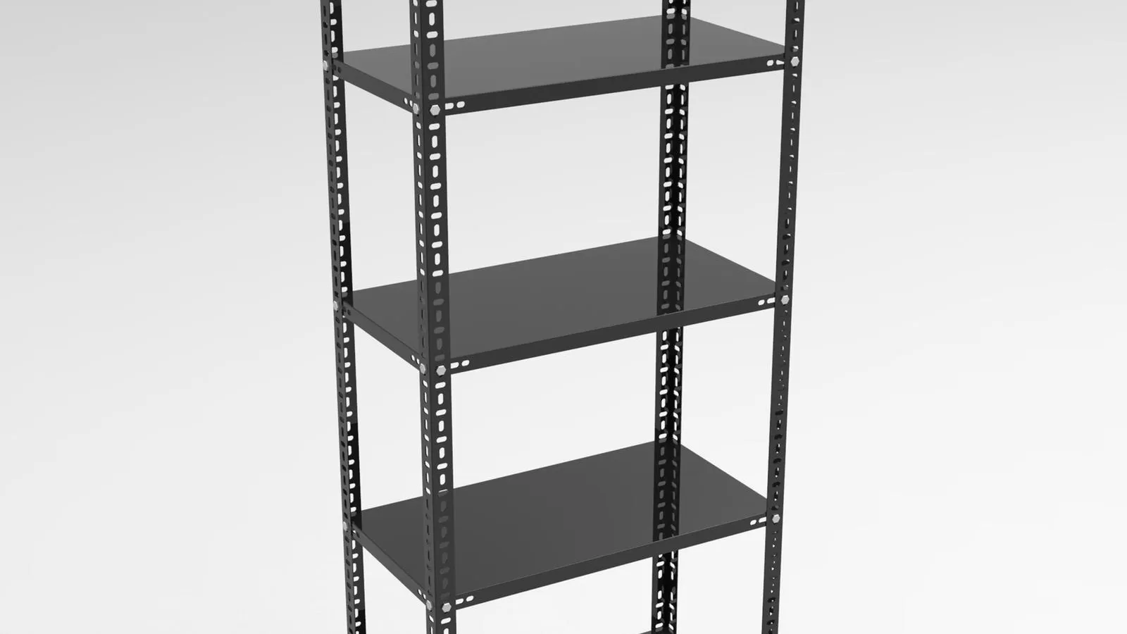 Siyah Çelik  Raf; Dekoratif Raf, Depo Rafı, Kiler Rafı