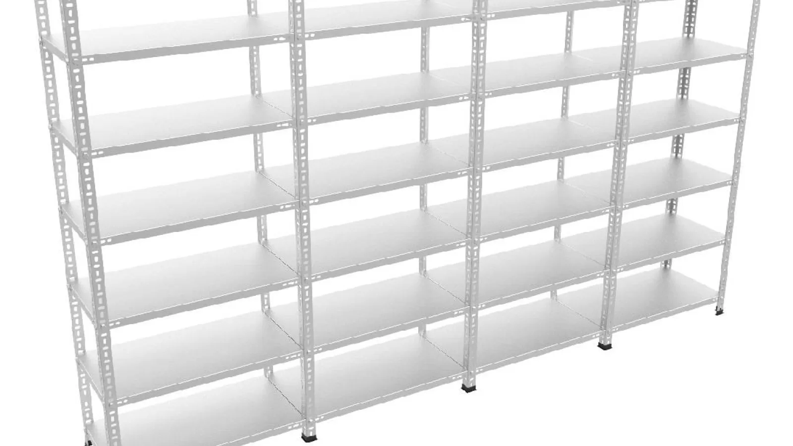 4’Lü Bitişik7 Katlı  Galvaniz Çelik Raf. Dosya, Depo Raf